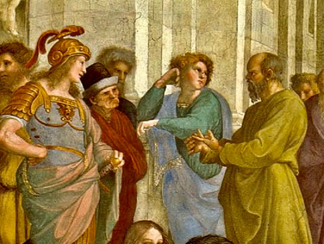 Détail de l'ecole d'Athènes de Raphaël